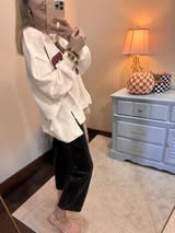 Christmas Plaid "Merry" Lettering Over-sized Waffle Thermal