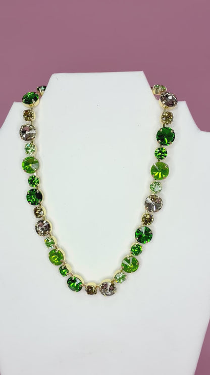 Heather Welper Green Crystal Luxe Magnetic Necklace