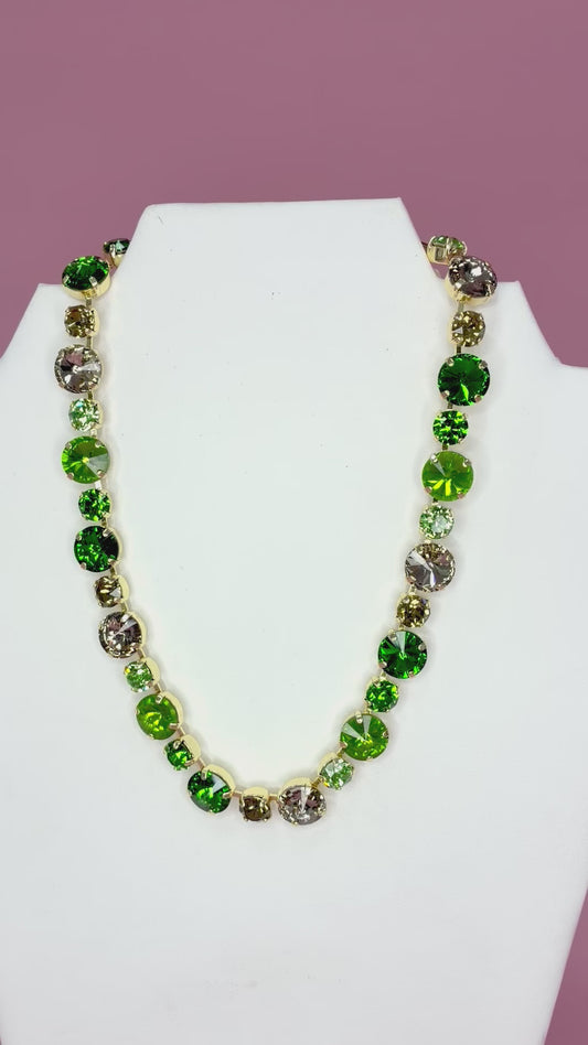 Heather Welper Green Crystal Luxe Magnetic Necklace