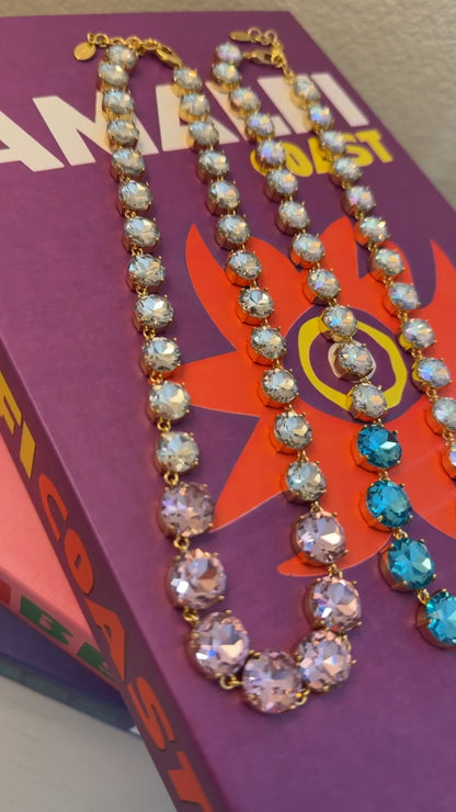 Lux Colored & Clear Crystal Necklace (2 colors)